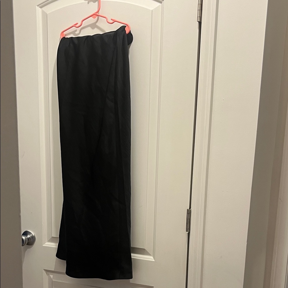 faux satin maxi skirt!